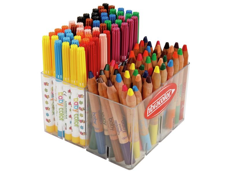 CLASSPACK 108 FELT-TIPS AND BABY COLOURED PENCILS