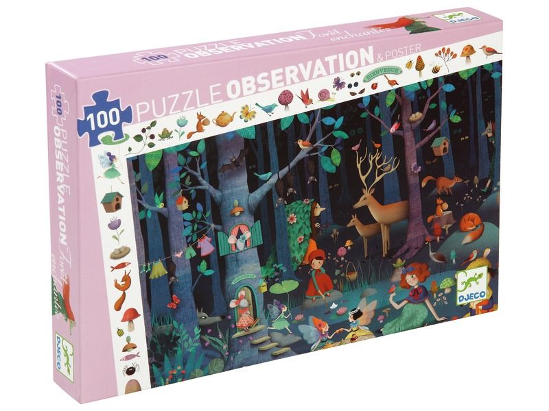 BORDER PUZZLE NATURE The enchanted forest