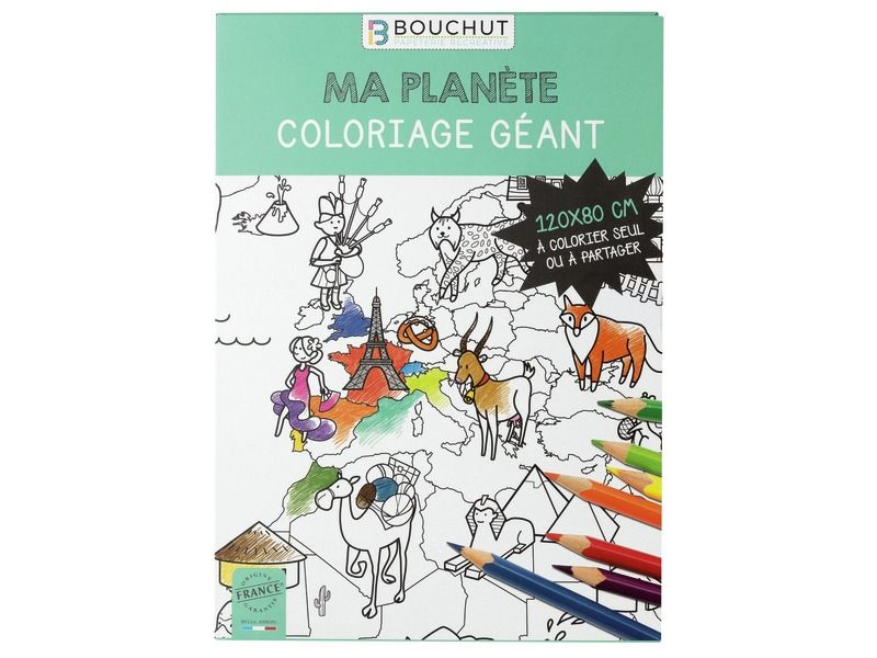 GIANT COLOURING PAGES World atlas