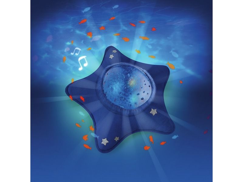 Veilleuse étoile avec projection et musique - Bleue