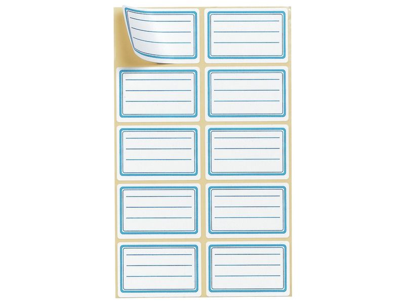 LINED PERMANENT ADHESIVE LABELS