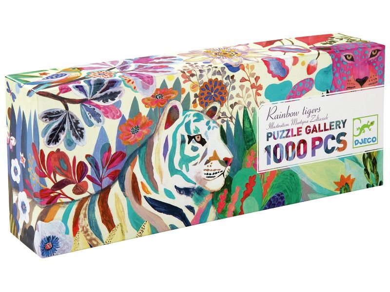Puzzle mit 1000 Teilen. Rainbow Tigers