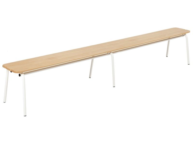 METALL- UND HOLZBANK ohne Lehne L: 160 cm
