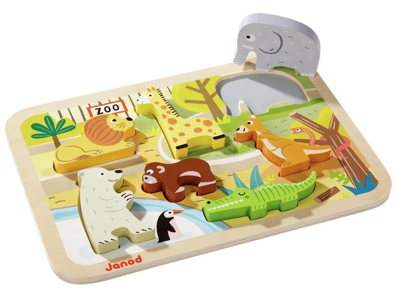 FIGURINE LIFT-OUT PUZZLES Zoo animals