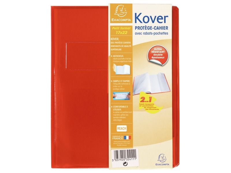 PROTÈGE CAHIER Kover Rabats pochette 17x22 cm