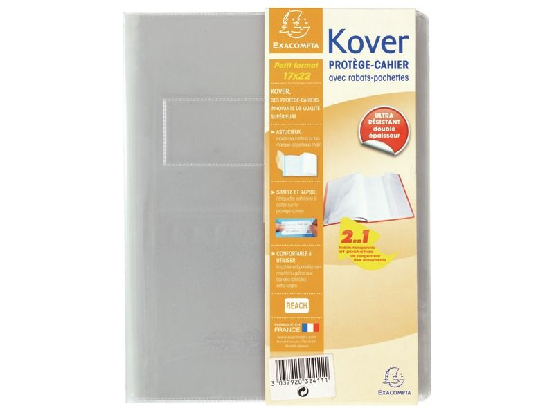 PROTÈGE CAHIER Kover Rabats pochette 17x22 cm