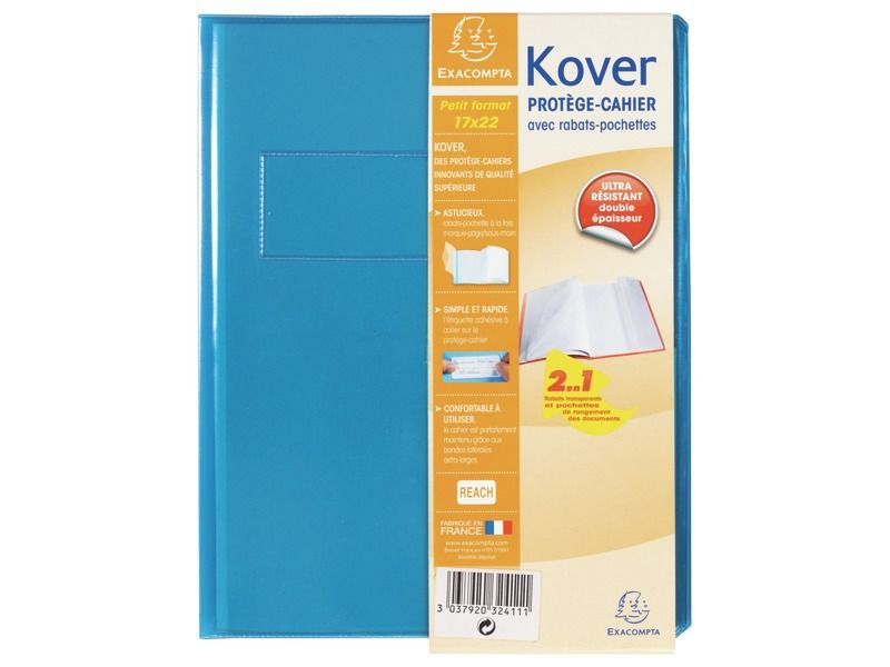 PROTÈGE CAHIER Kover Rabats pochette 17x22 cm
