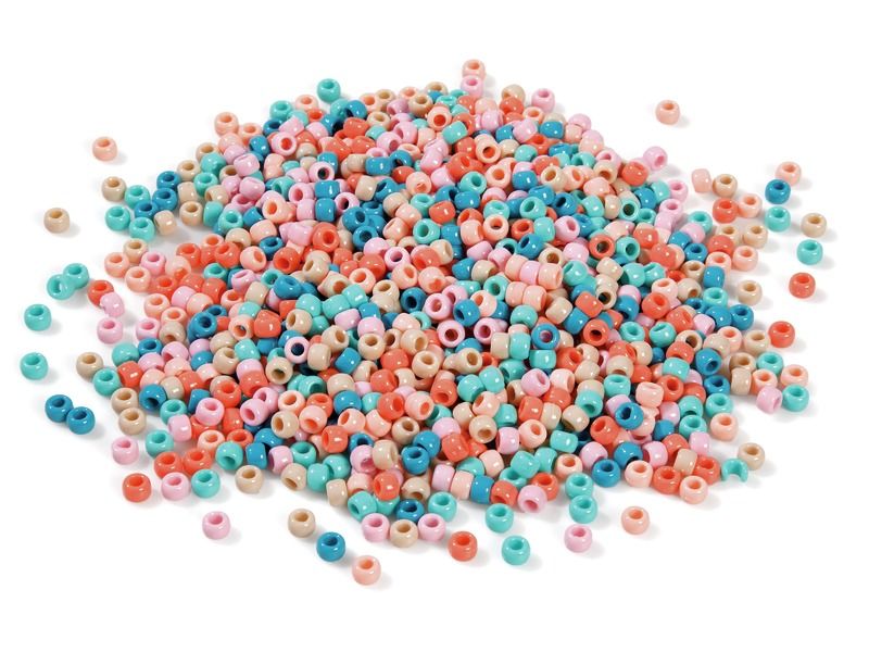 PASTEL CYLINDRICAL BEADS