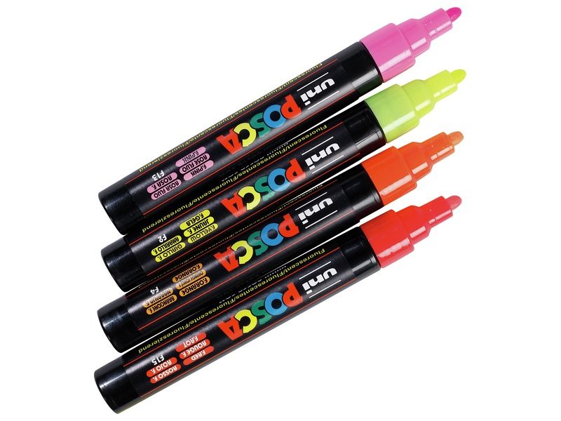 POSCA PAINT MARKERS Medium tip (tapered) – Fluo