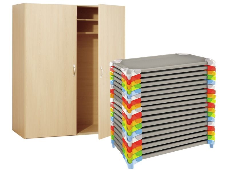 MAXI PACK STORAGE UNIT + 18 Standard STACKABLE BEDS