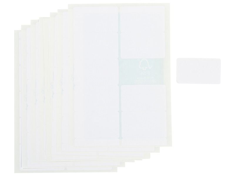 WHITE REPOSITIONABLE ADHESIVE LABELS White: L: 6.5 cm – W: 3.8 cm