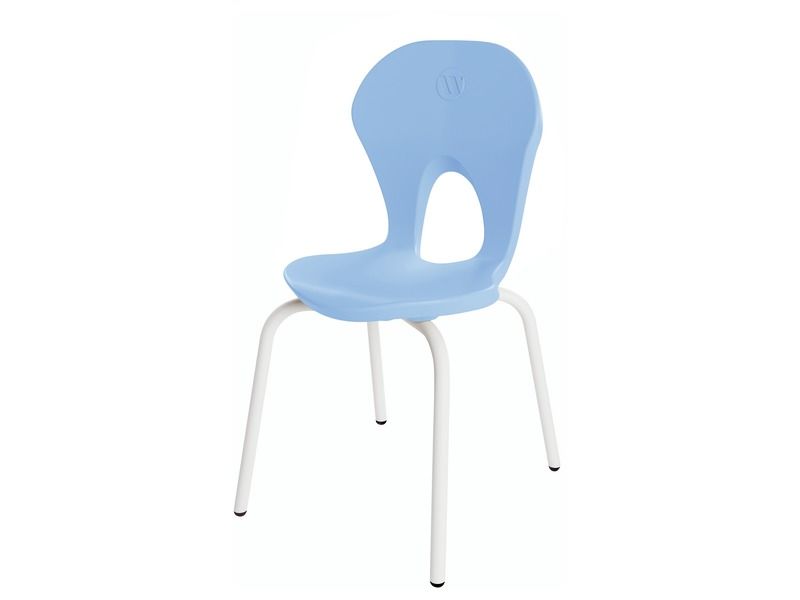 CHAISE COQUE Easy 4 pieds métal