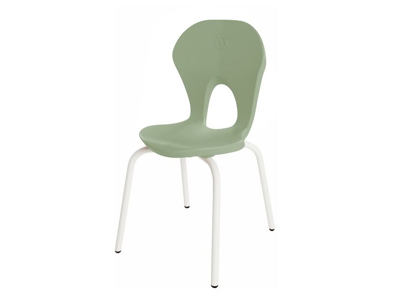 CHAISE COQUE Easy 4 pieds métal