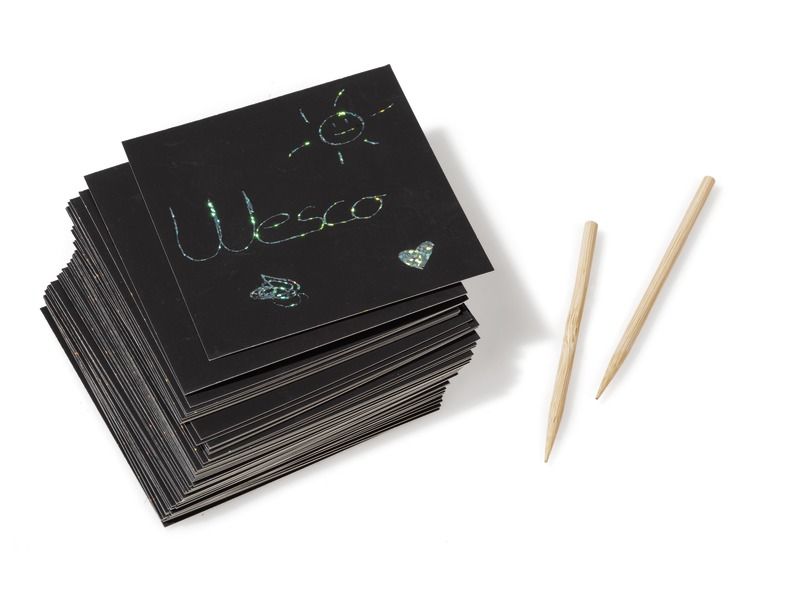 SMALL SCRATCH ART CARDS Silver hologram