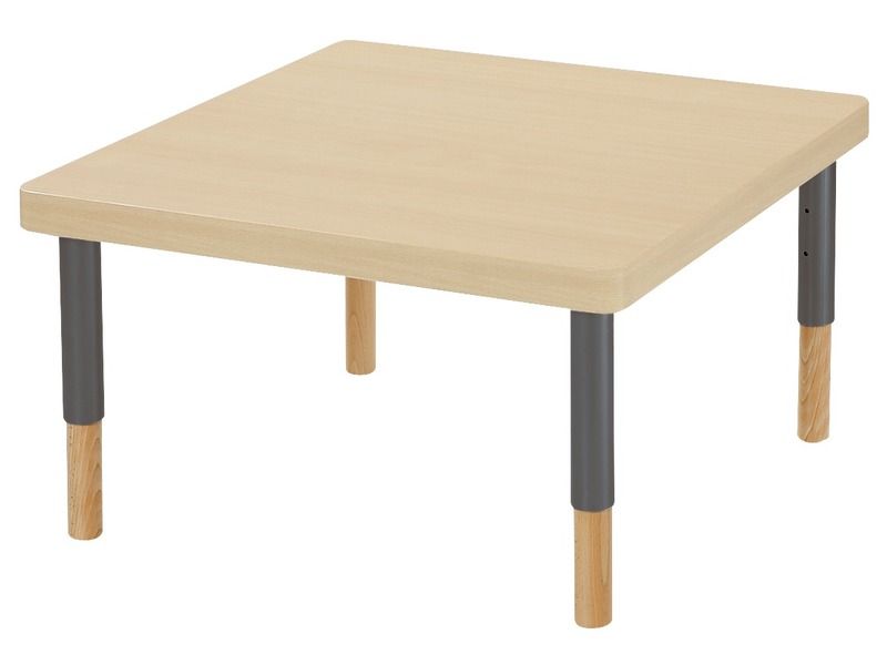 Bieco Table pour Enfant Vert | Table Enfant 1-8 Ans | env. 62x 62x 52 cm |  Réglable en Hauteur | Table de Jardin Enfant | Table Enfant Plastique Table
