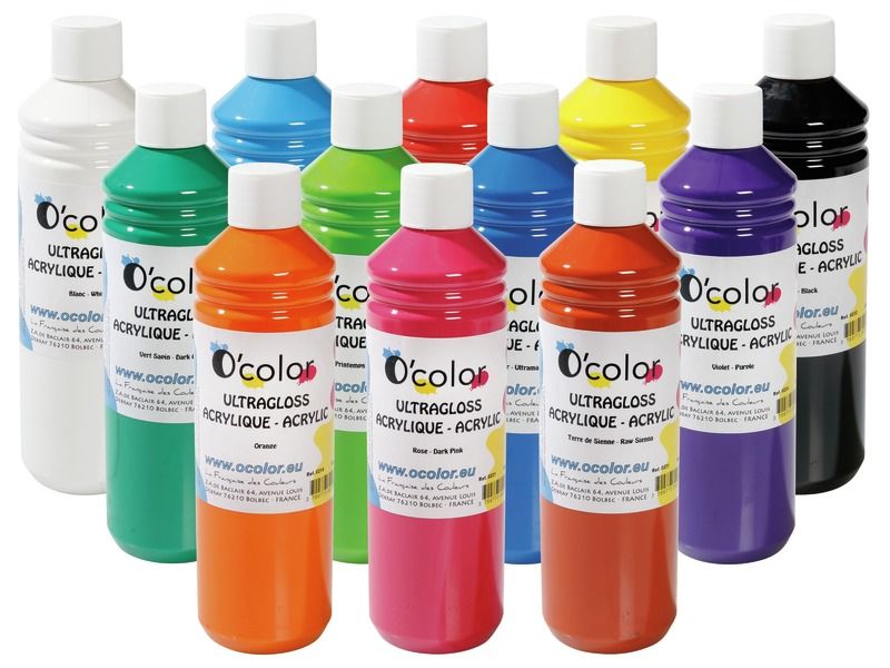 ACRYLFARBE Ultra gloss - Fläschchen à 500 ml