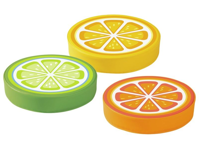 MAXISET ZITKUSSENS  CITRUSVRUCHTEN 7 cm