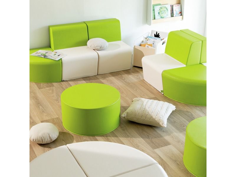 ROUND POUFFE Organic Basic – H: 32 cm