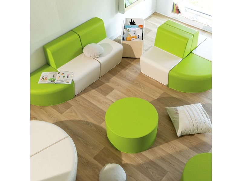 ROUND POUFFE Organic Basic – H: 32 cm