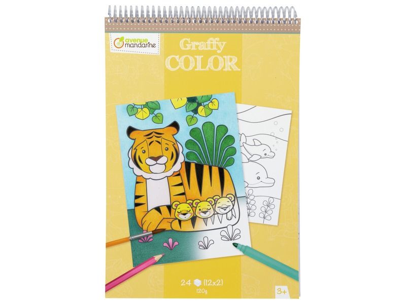 Mum and baby GRAFFY COLOR COLOURING PAD
