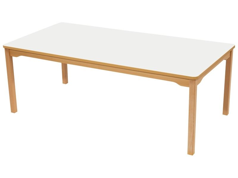 LAMINATED TABLE TOP – WOODEN LEGS – 160x80 cm rectangle