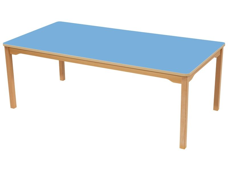 TABLE PLATEAU STRATIFIÉ - PIÉTEMENT BOIS - Rectangle 160x80 cm