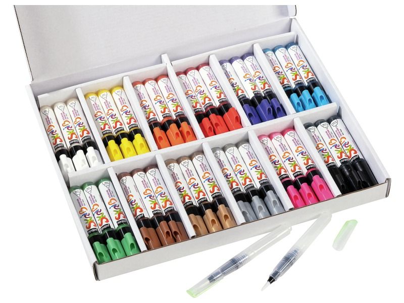 Set 12 marqueurs skrib peinture acrylique couleurs classique pébéo - La  Poste