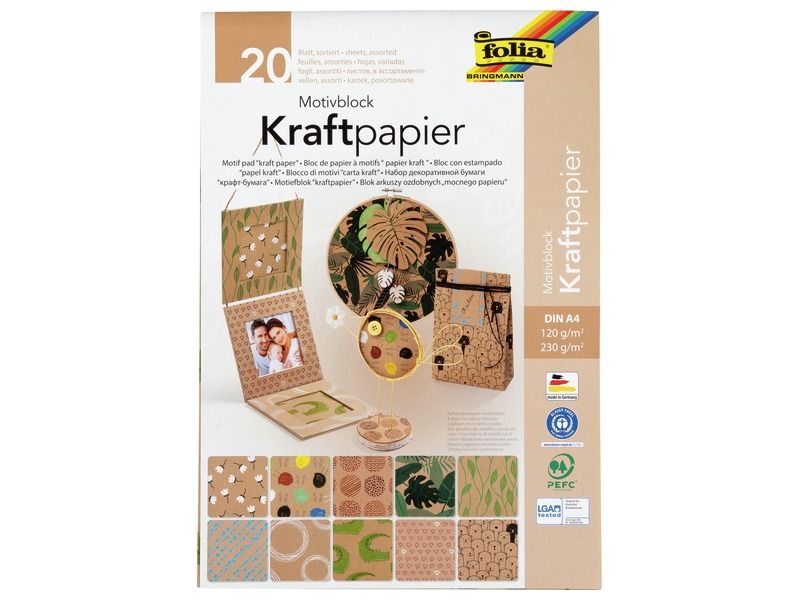 KRAFT PAPER SHEETS WITH DESIGNS Various themes