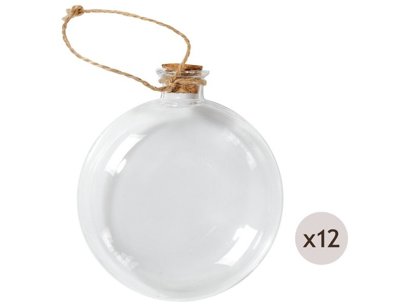 GLASS HANGERS TO DECORATE Flat baubles