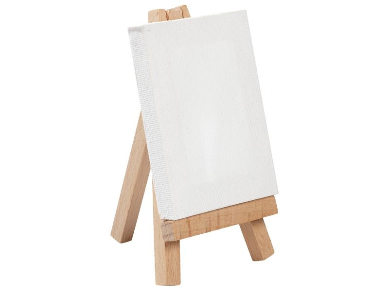 WOODEN EASELS WITH CANVAS TO DECORATE
