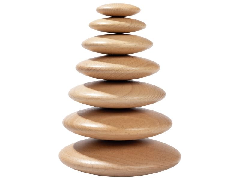 Natural MULTI-SIZE STACKING PEBBLES