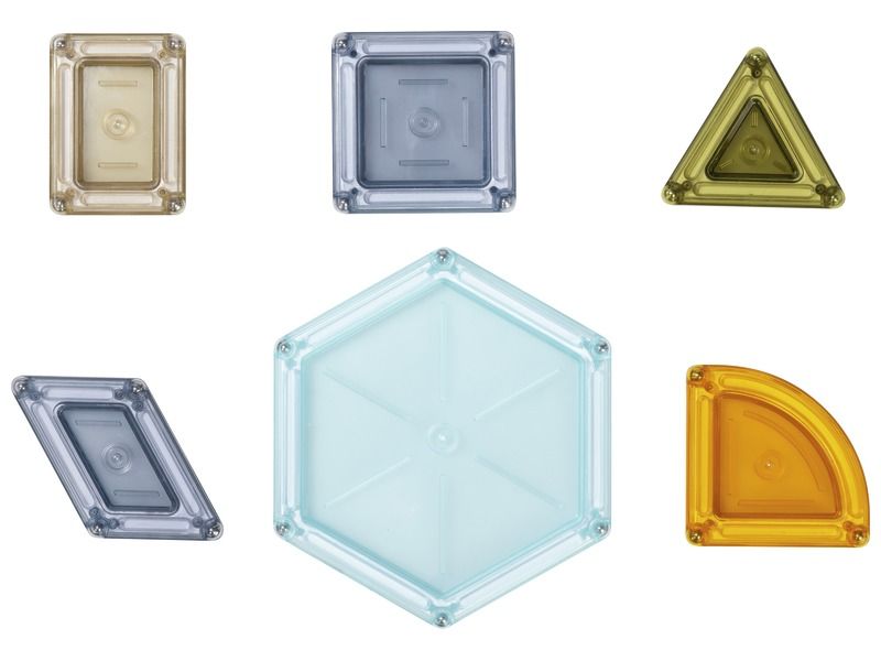 MAGNETISCH BOUWSPEL Power clix solids naturel kleuren 70 stukken