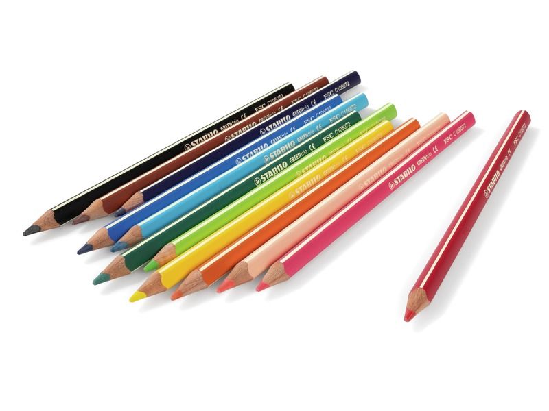 Gros crayons de couleur triangulaires