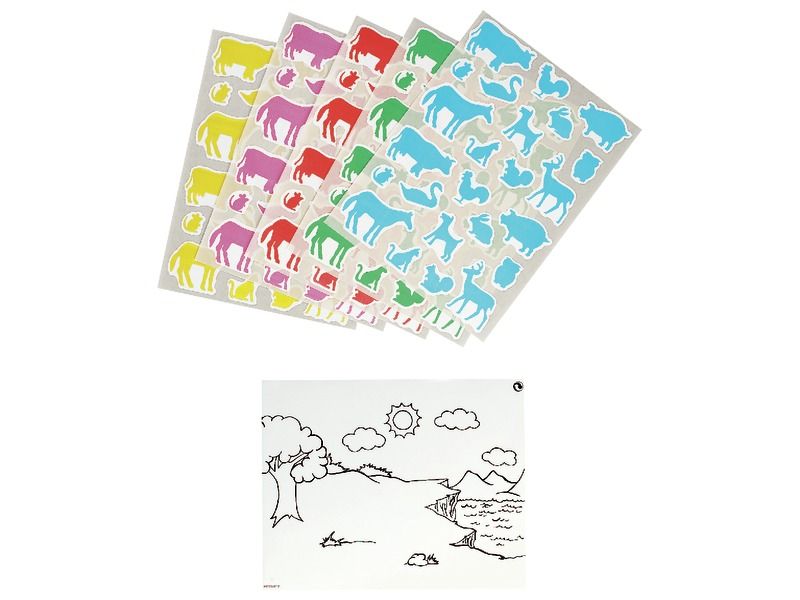 MAXI PACK SILHOUETTE STICKERS Animals