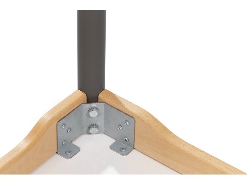 TABLE PLATEAU EFFAÇABLE - PIÉTEMENT À  ROULETTES - Carré 60x60 cm
