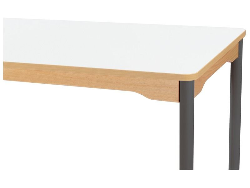TABLE PLATEAU EFFAÇABLE - PIÉTEMENT À  ROULETTES - Rectangle 120x60 cm