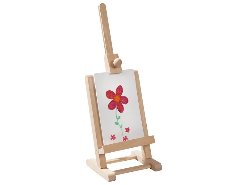 TABLE EASEL AND CANVAS