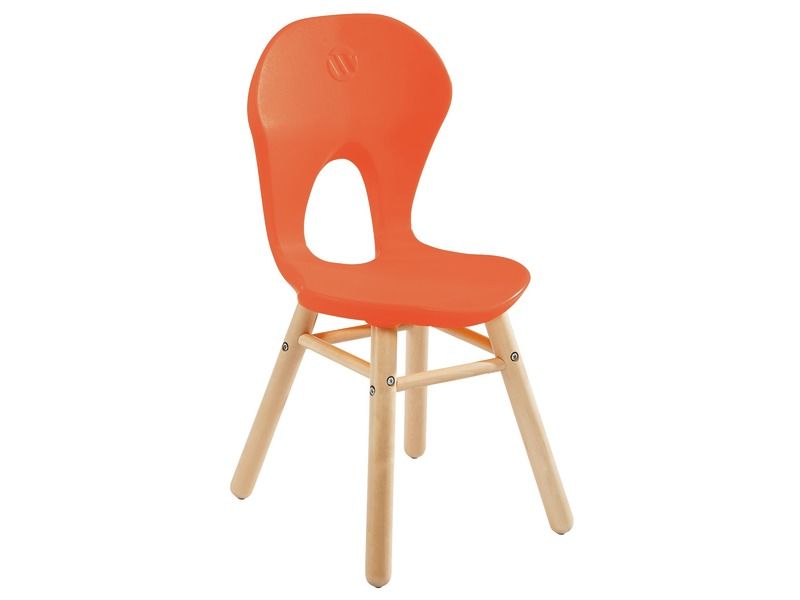 CHAISE COQUE Easy 4 pieds bois