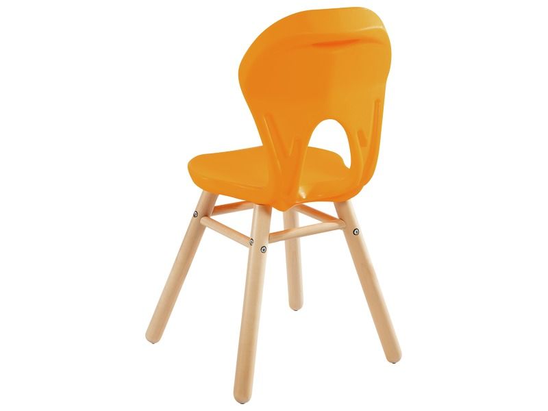 Easy SHELL CHAIR with 4 wooden legs