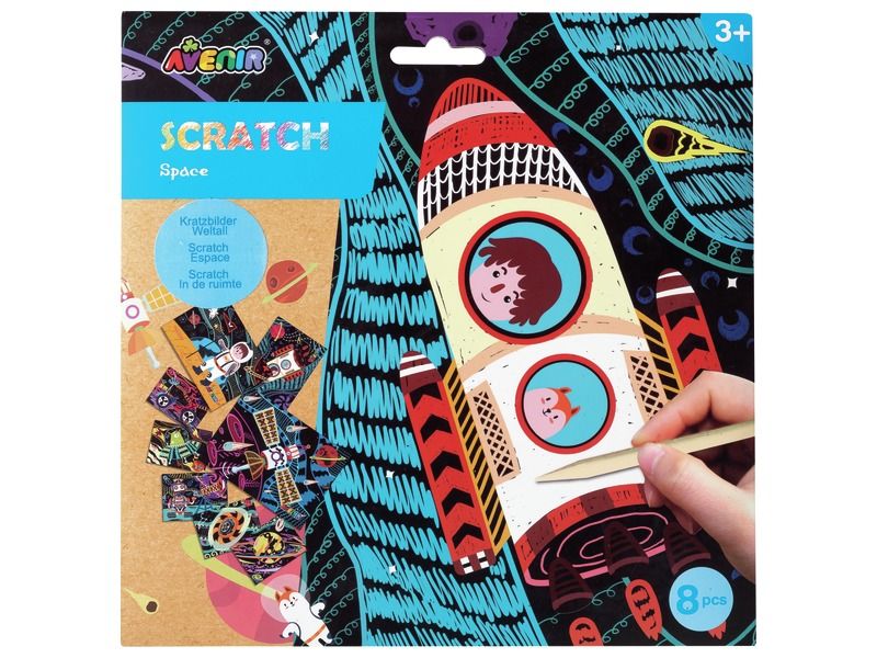 SCRATCH ART CARDS Space