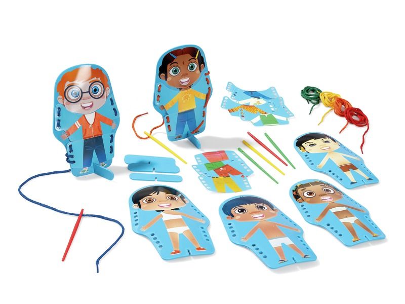 Children of the world dress-up FLEXIBLE LACING GAME