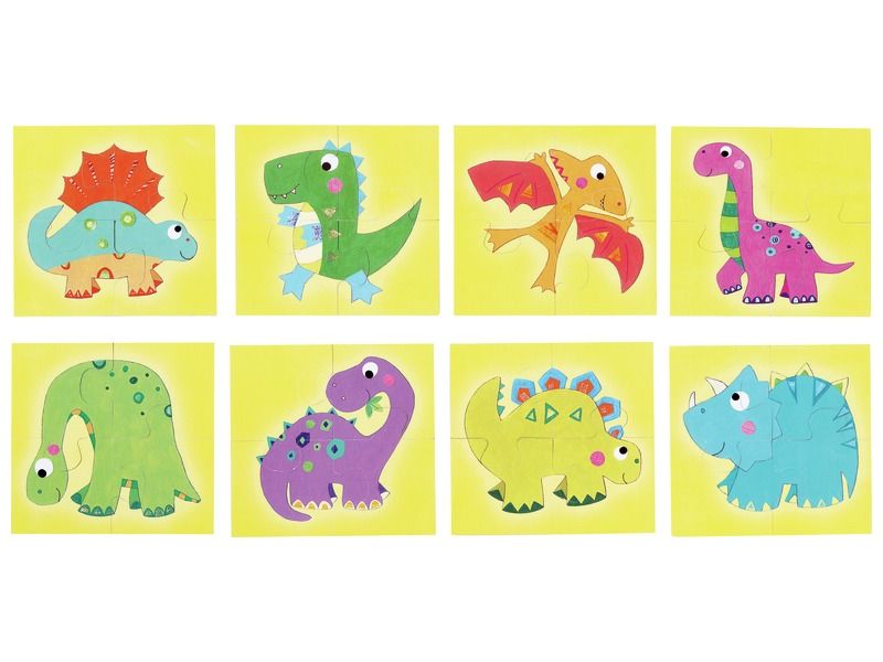 PUZZLES 8 EN 1 Les dinosaures