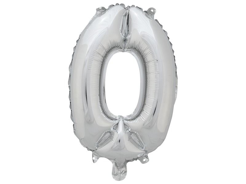 SILVER NUMBER BALLOON