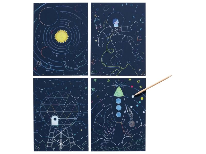SCRATCH ART CARDS Cosmic mission