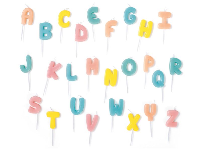 Lettres de l'alphabet de A à Z Lot de 26 pochoirs pour décoration de gâteaux 20,3 cm