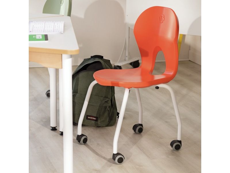 SCHALENSTUHL Easy 4 Metallfüße + Rollen