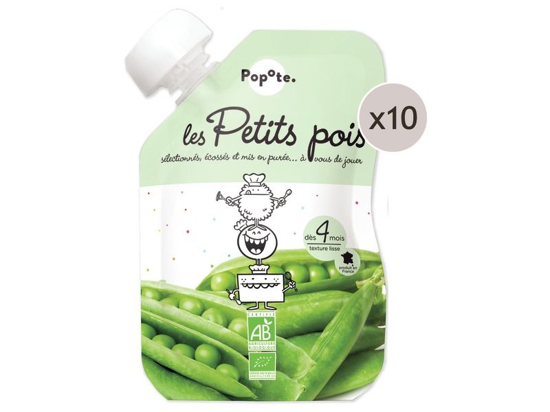 Popote - BIO - Les légumes dès 6 mois - Lot de 10 Gourdes de
