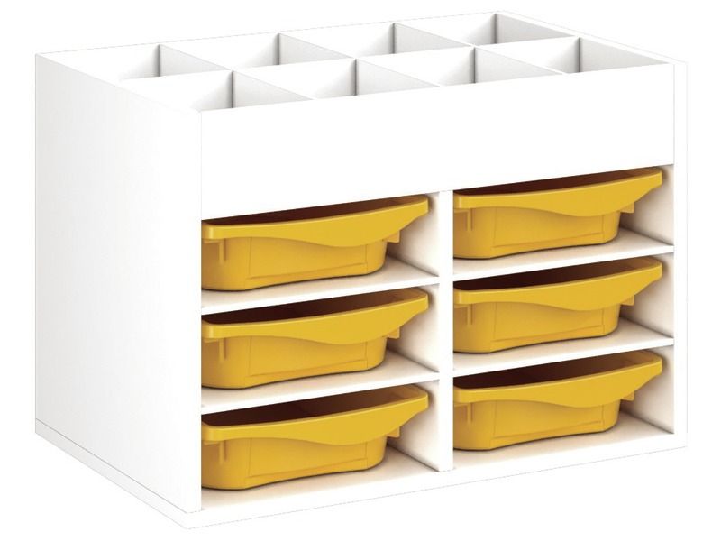 MELAMINE COATED CABINET H: 51 cm - W: 70.5 cm 6 trays – 4 shelves