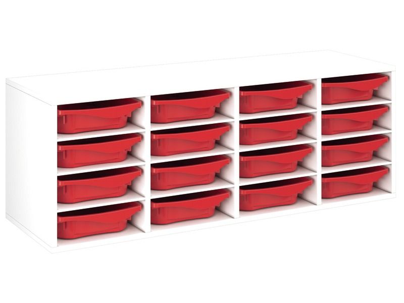 MELAMINE UNIT H: 51 cm - L: 139 cm 16 trays – 12 shelves
