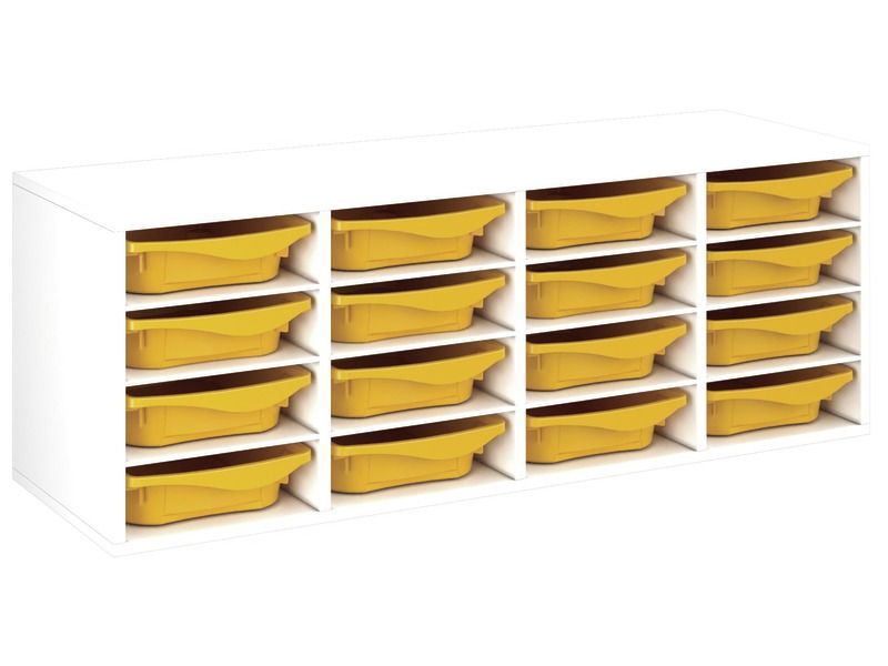 MELAMINE UNIT H: 51 cm - L: 139 cm 16 trays – 12 shelves